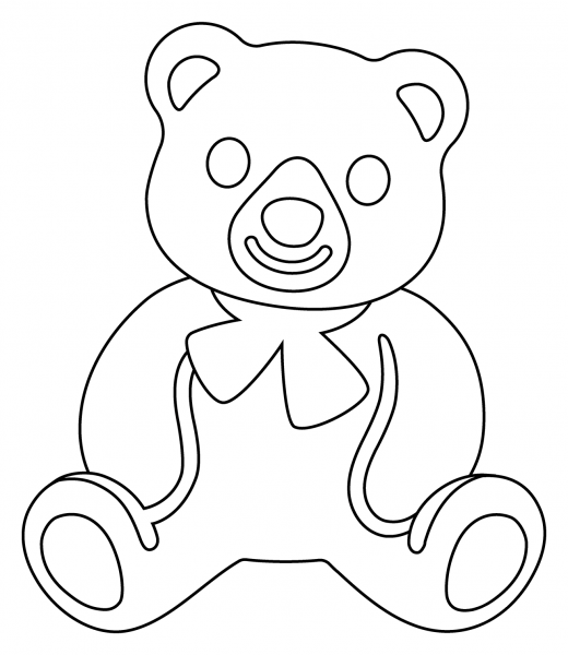 Teddy Bear Emoji coloring page image