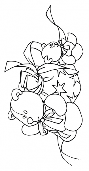 Teddy Bears  coloring page image