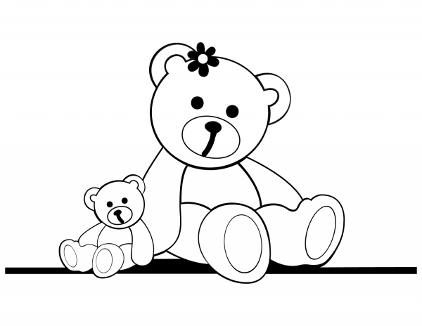 Teddy Bears coloring page image