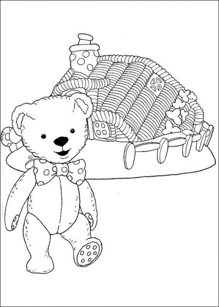 Teddy coloring page image