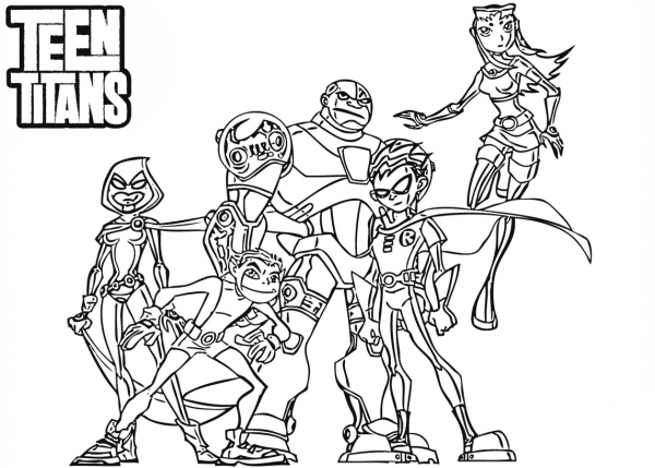 Teen Titans coloring page image