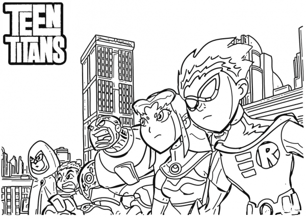 Teen Titans coloring page image