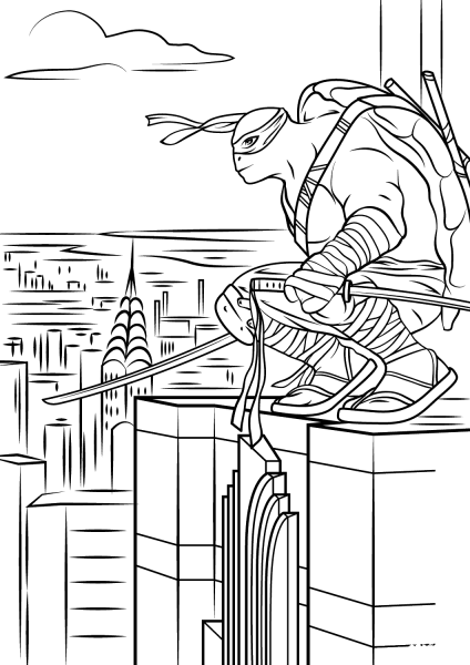 Teenage Mutant Ninja Turtles 2  coloring page image