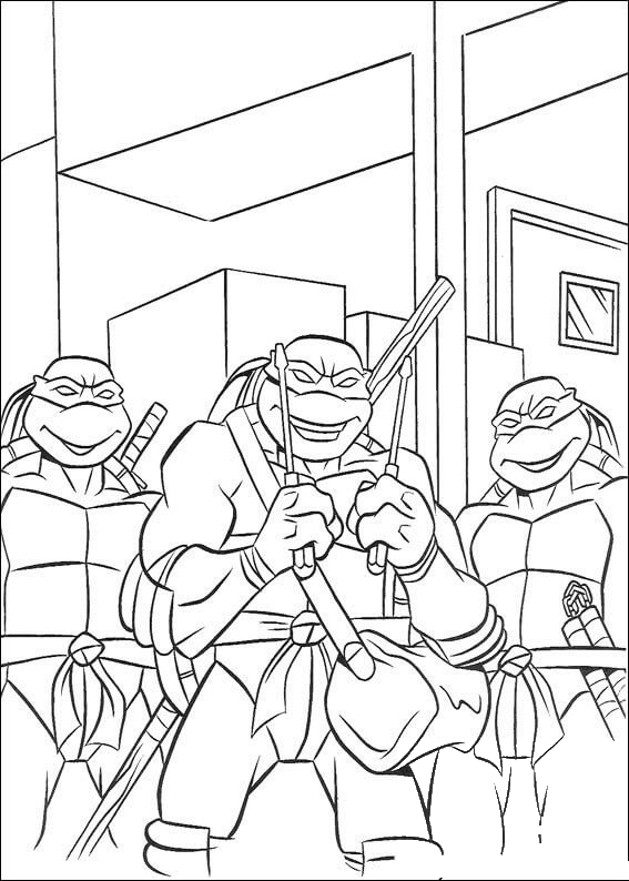 Teenage Mutant Ninja Turtles coloring page - ColouringPages