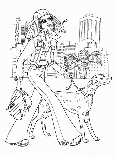 Teenager Fashion  coloring page image