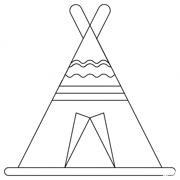 Teepee coloring page image