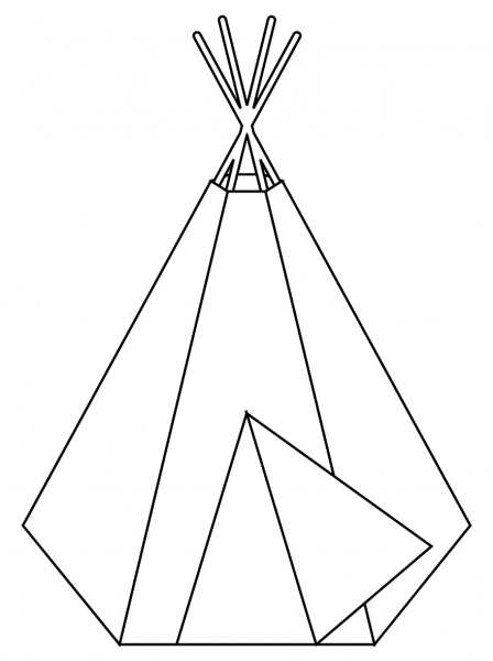 Teepee coloring page image
