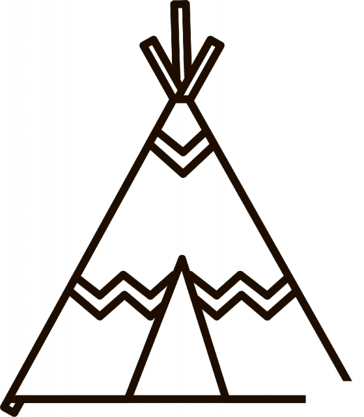 Teepee coloring page image