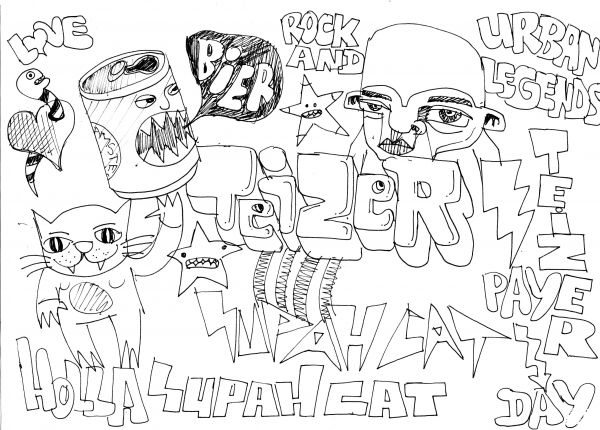 Teizer Doodle coloring page image