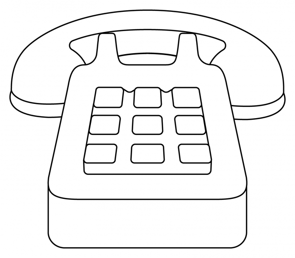 Telephone Emoji coloring page image