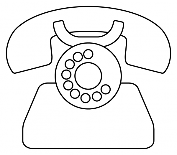 Telephone Emoji coloring page image