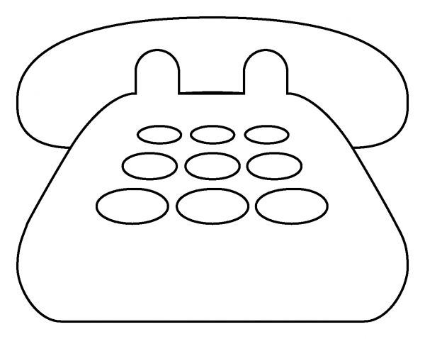 Telephone Emoji coloring page image
