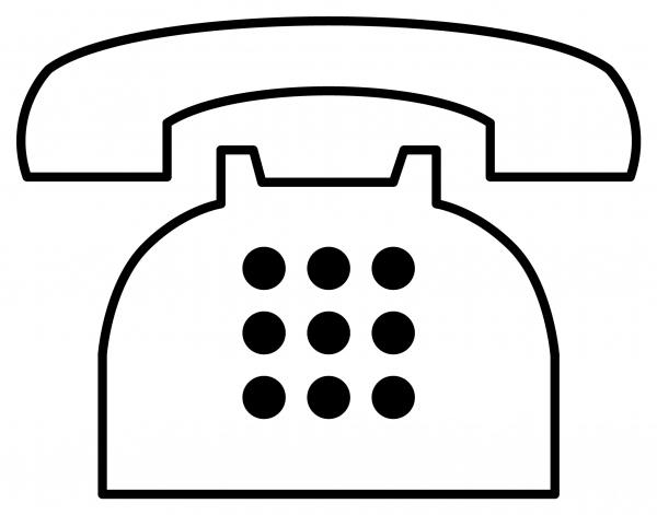 Telephone Emoji coloring page image