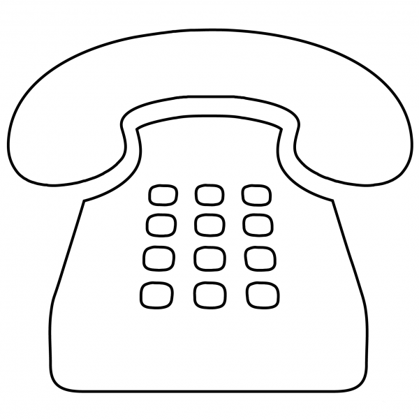 Telephone Emoji coloring page image