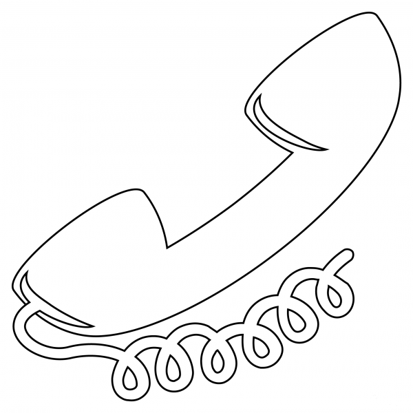 Telephone Receiver coloring page image