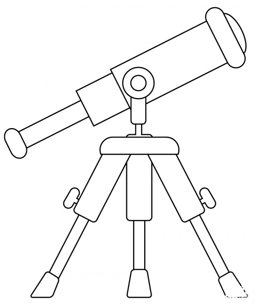 Telescope coloring page image