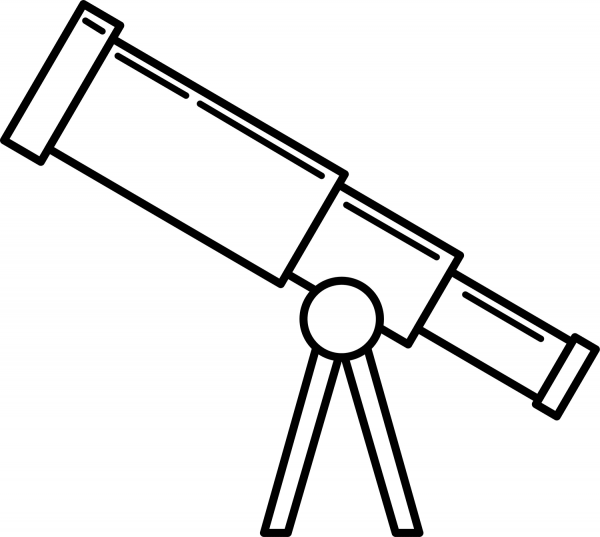 Telescope coloring page image