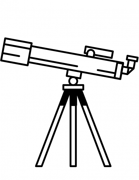 Telescope coloring page image