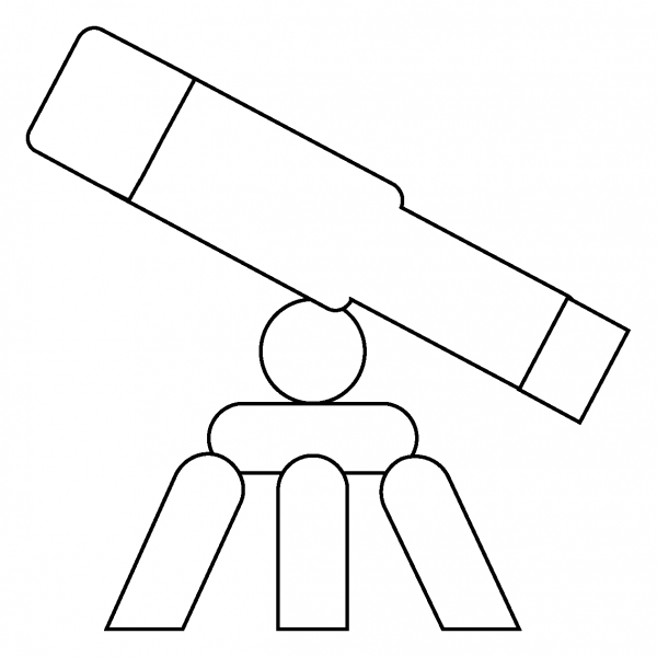 Telescope Emoji coloring page image