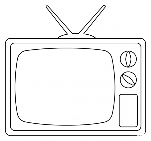 Television Emoji coloring page image