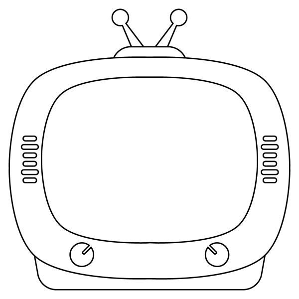 Television Emoji coloring page image