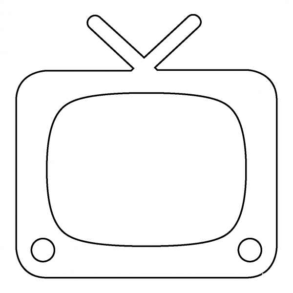 Television Emoji coloring page image