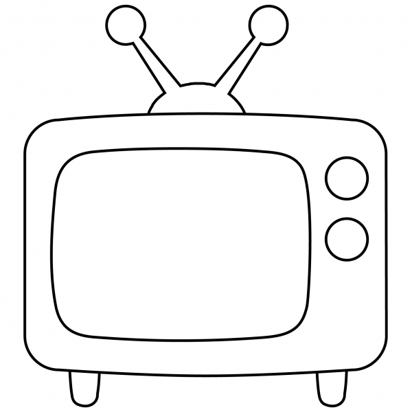 Television Emoji coloring page image