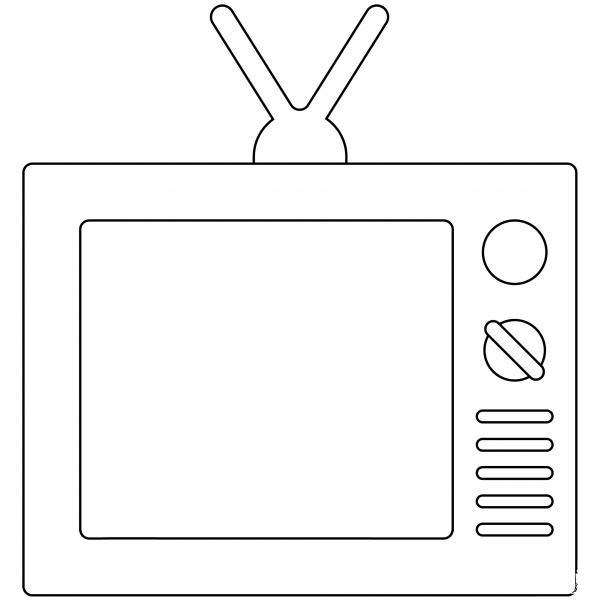 Television Emoji coloring page image