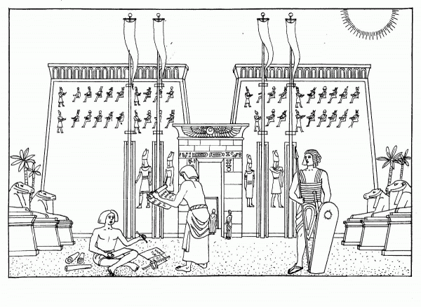 Temple Of Khonsu  coloring page image
