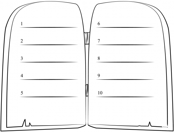 Ten Commandments coloring page image