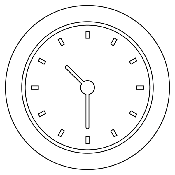 Ten Thirty Emoji coloring page image