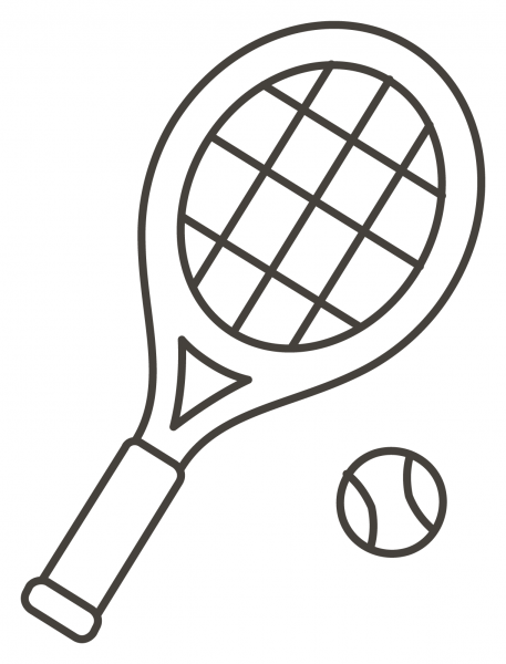 Tennis coloring page image