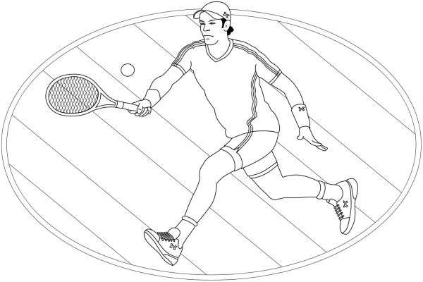 Tennis coloring page image