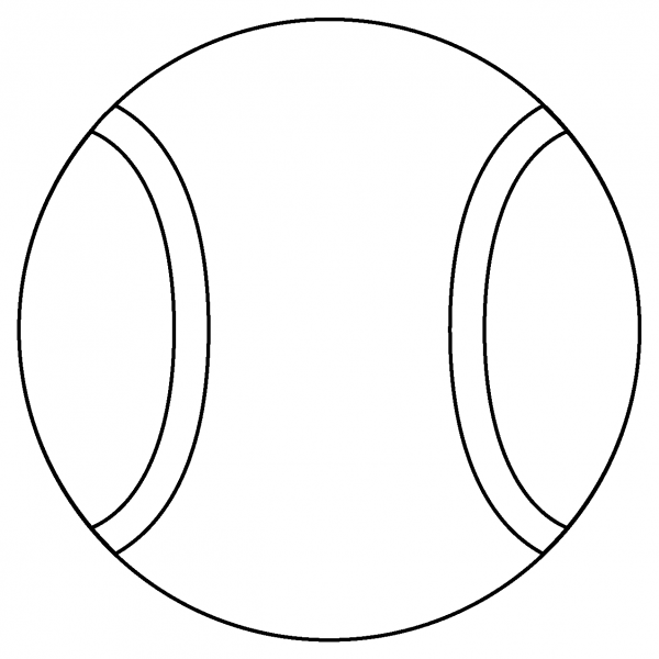 Tennis Emoji coloring page image