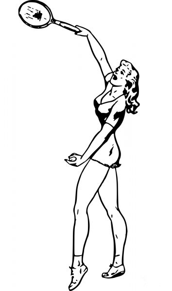 Tennis Player coloring page image