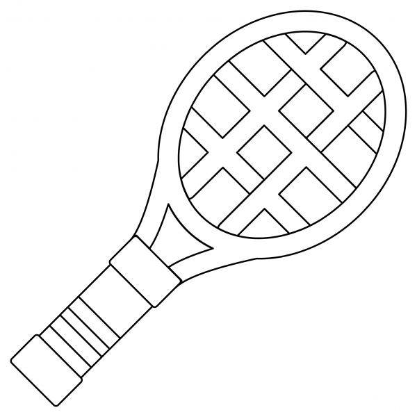 Tennis Racket coloring page image