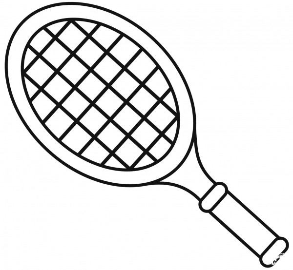 Tennis Racket coloring page image