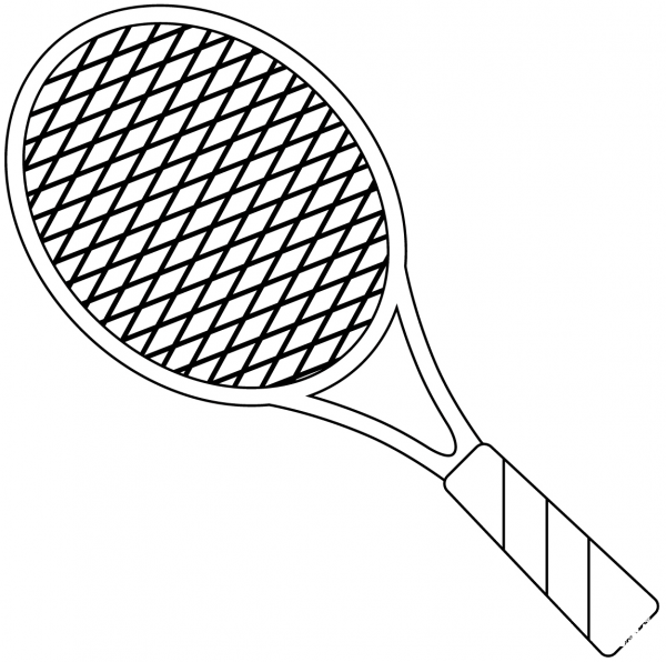 Tennis Racket coloring page image