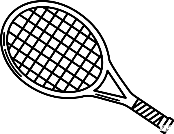 Tennis Racket coloring page image