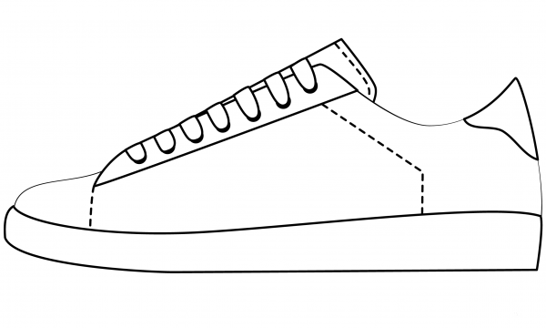 Tennis Shoe coloring page image