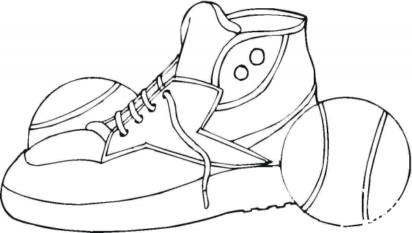 Tennis Shoes  coloring page image