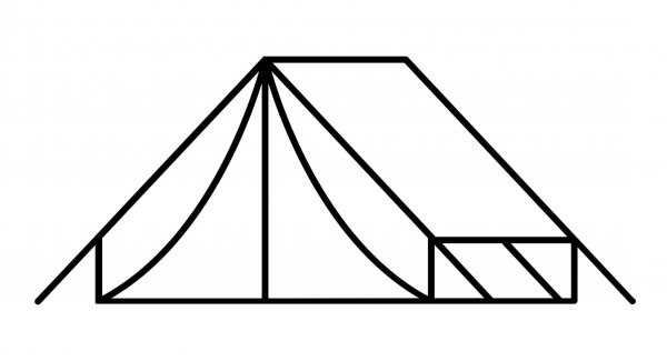 Tent coloring page image