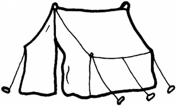 Tent  coloring page image