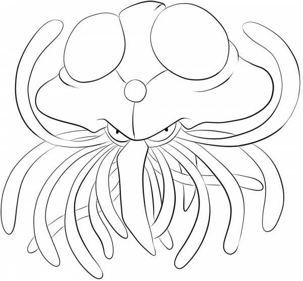 Tentacruel coloring page image