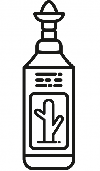 Tequila Bottle coloring page image