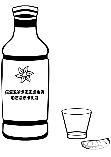 Tequila coloring page image