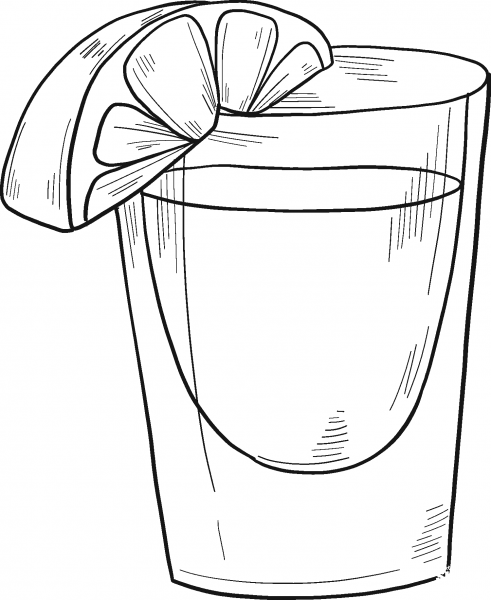 Tequila coloring page image