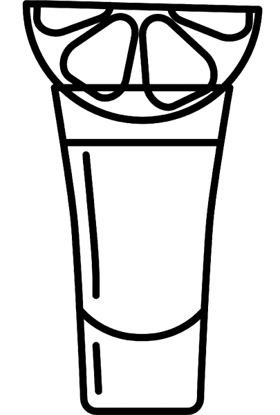 Tequila Shot coloring page image