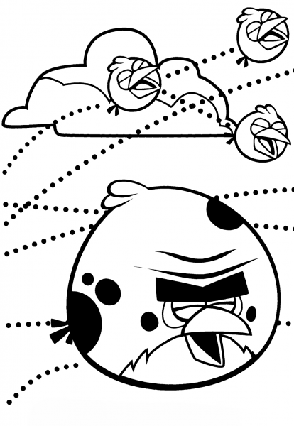 Terence and the Blues Birds coloring page image