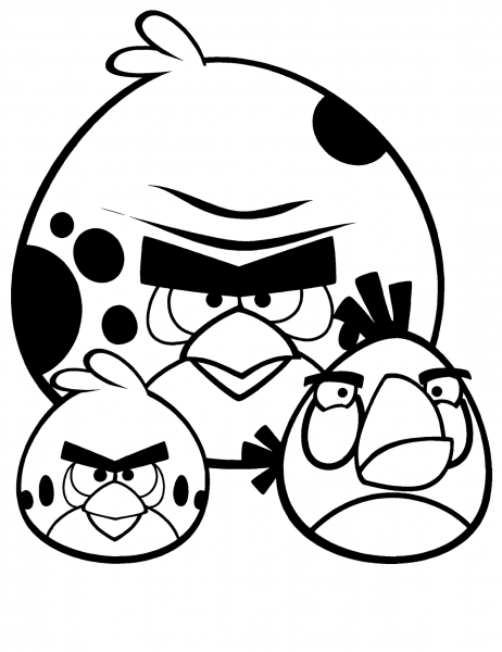 Terence, Red Bird and Matilda coloring page image